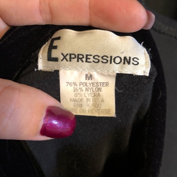 Expressions Black Velvety Mock-turtleneck - Picture 2 of 3